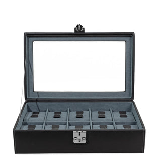 Bekijk Case Infinity voor 10 horloges leer