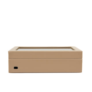 Cordoba Watch Case voor 10 horloges met lederen glazen deksel