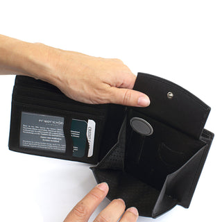 Geldbörse Leder mit RFID NFC Scanschutz TÜV geprüft