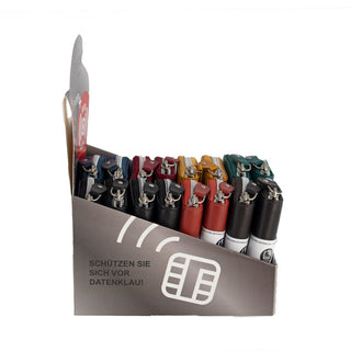 Kaartkoffer in het display, leer, VE16