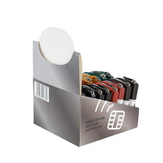 Kaartkoffer in het display, leer, VE16