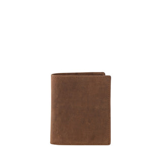 Vintage wallet, leather with RFID NFC scan protection TÜV tested