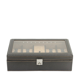 LED Watch Suitcase Carbon 9 horloges