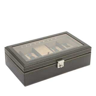LED Watch Suitcase Carbon 9 horloges