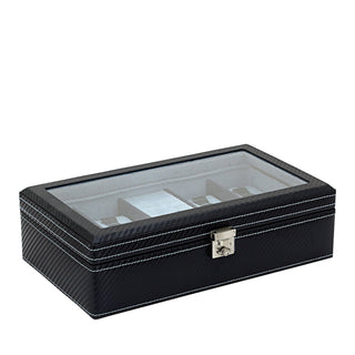 LED Watch Suitcase Carbon 9 horloges