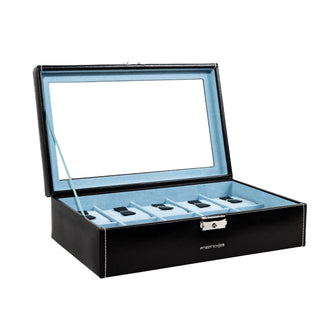 Bond watch case for 10 watches with glass lid