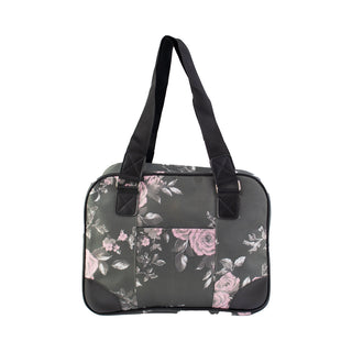 A shoulder bag with rose pattern