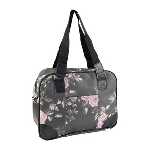 A shoulder bag with rose pattern