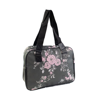 A shoulder bag with rose pattern