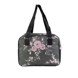 A shoulder bag with rose pattern