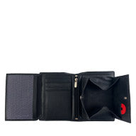 Leather wallet with RFID NFC scan protection