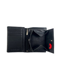 Leather wallet with RFID NFC scan protection