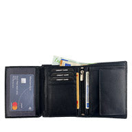 Geldbörse Leder mit RFID NFC Scanschutz