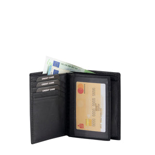 Leren portemonnee met RFID NFC-scanbescherming TÜV-getest