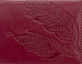 Boho leather wallet with RFID NFC scan protection TÜV tested