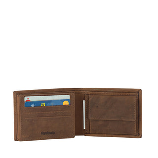 Portefeuille vintage, cuir avec protection RFID NFC scan testé TÜV