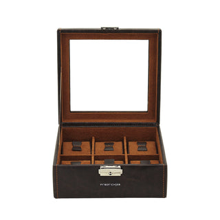 Watch case Bond for 6 watches with glass lid