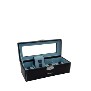 Bond watch case for 4 watches with glass lid