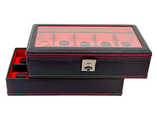 Carbon watch case including carbon expansion module for 10 watches